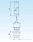 Drain with overflow tube stainless steel 120mm for sink diameter 60mm