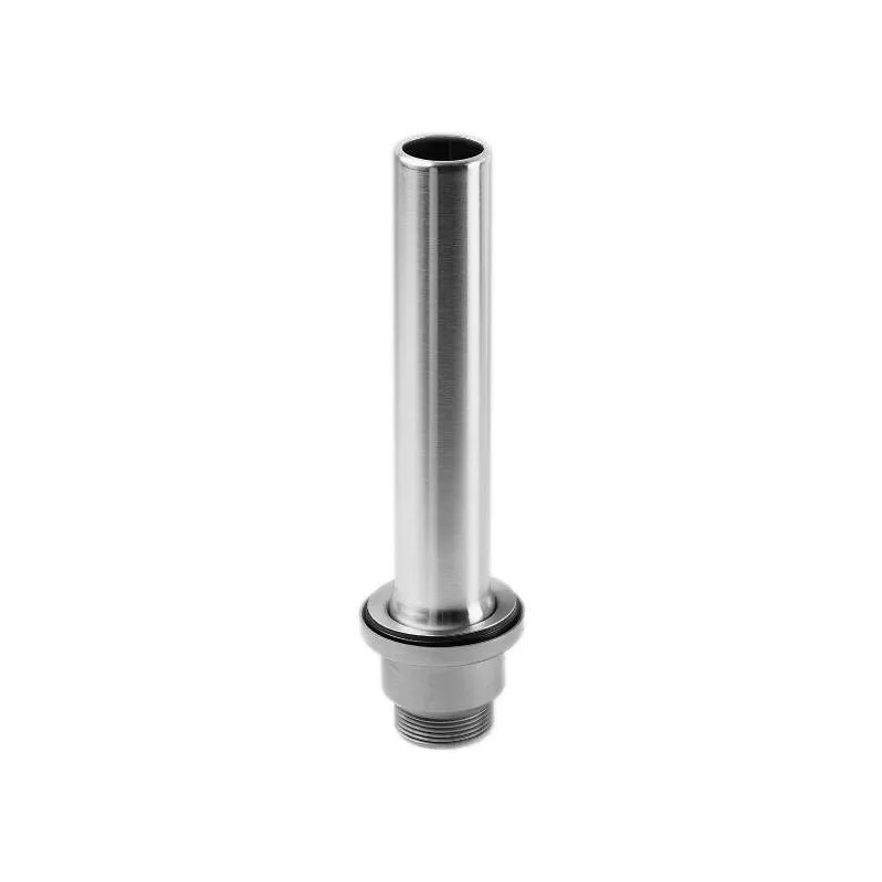 Bonde avec tube de surverse acier inox 120 mm pour évier diamètre 60 mm