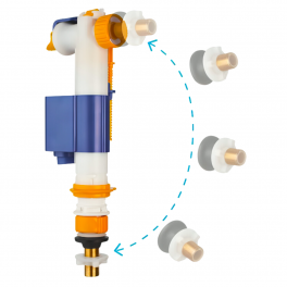 Robinet flotteur WC universel hydraulique horizontal et vertical - Régiplast - Référence fabricant : 0900