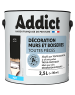 Peinture acrylique murs et boiseries noir mat 2.5L.