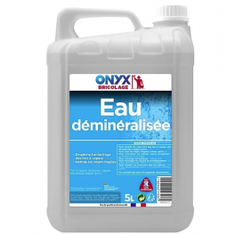 Eau déminéralisée, bidon de 5L. - Onyx Bricolage - Référence fabricant : D02050503