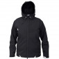 Blouson professionnel de chantier Softshell noir, capuche amovible, taille M