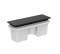 Bonde de douche rectangulaire ULTRAFLAT NEW avec cache-bonde noir mat 19,5 x 5 cm - Idéal standard - Référence fabricant : IDSBOT4493V3