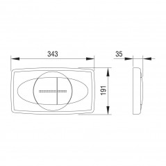 White control plate LIV for Roca Gala old model