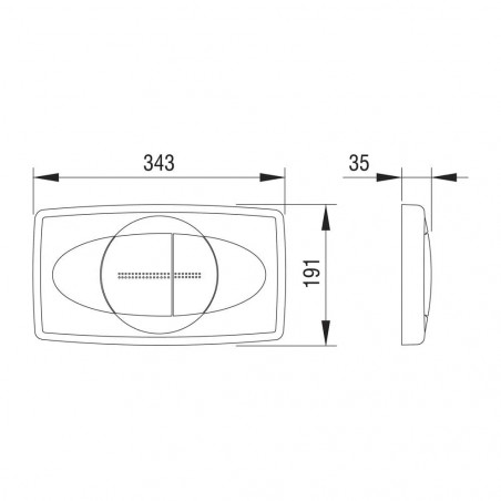 White control plate LIV for Roca Gala old model