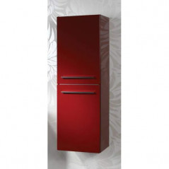 Meuble salle de bain demi colonne 40cm, 2 portes, rouge, livraison offerte