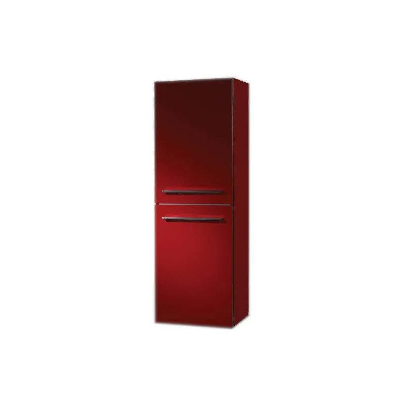 Meuble salle de bain demi colonne 40cm, 2 portes, rouge, livraison offerte