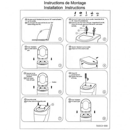 Asiento de inodoro para el inodoro sanicompacto 43 de SFA