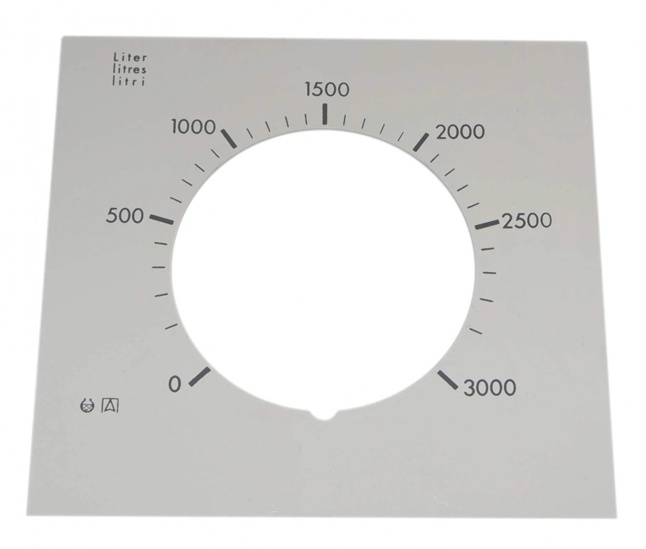 Square dial for oil gauge 3000 litres