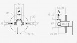 UP-Duschmischer Titanium