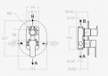 Titanium concealed bath and shower mixer