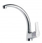 Single lever sink mixer with high moulded spout Titanium