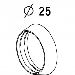 Giunto conico per tubo D.25mm (sacchetto di 2 giunti)