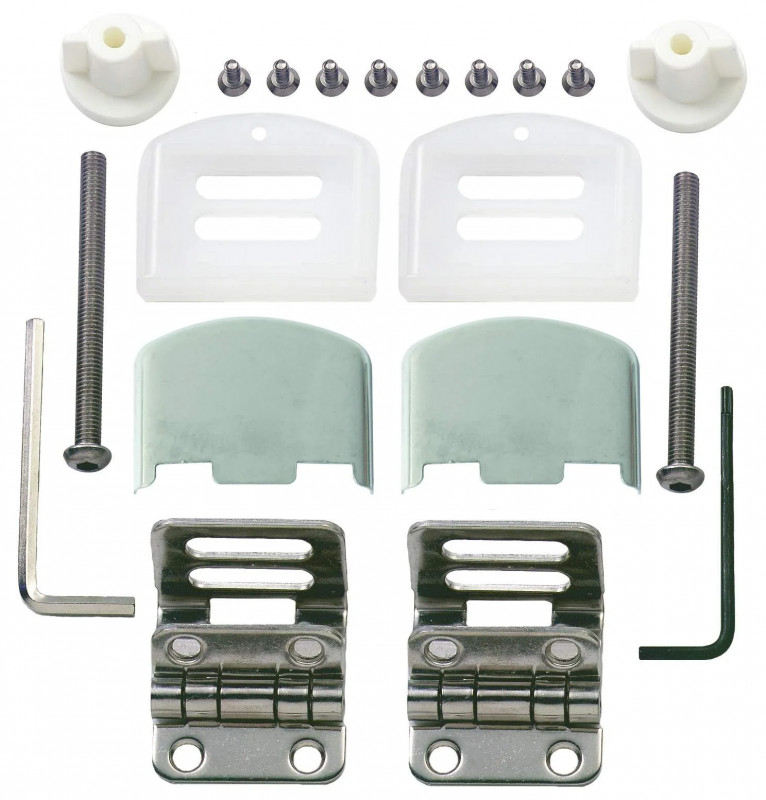 Hinge kit for Tradition or Europe with chrome covers, before 2016