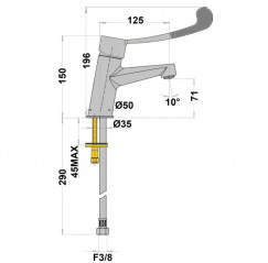 Ventus SH70 Waschtischmischer Medizinisch, PMR