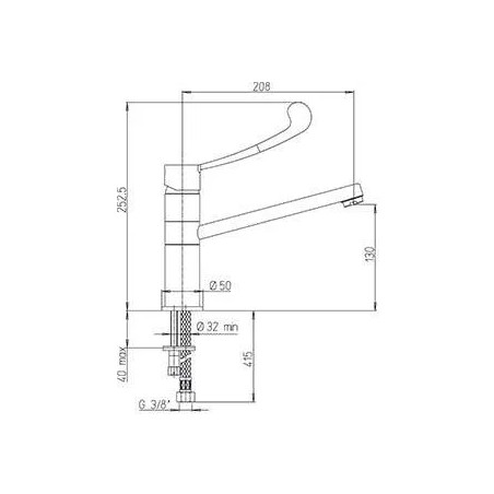 Miscelatore per lavello medico Ventus SH130