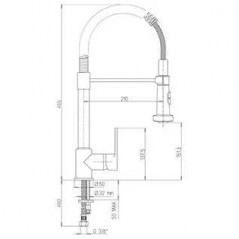 Miscelatore monocomando per lavabo Le Mans Split con doccia magnetica