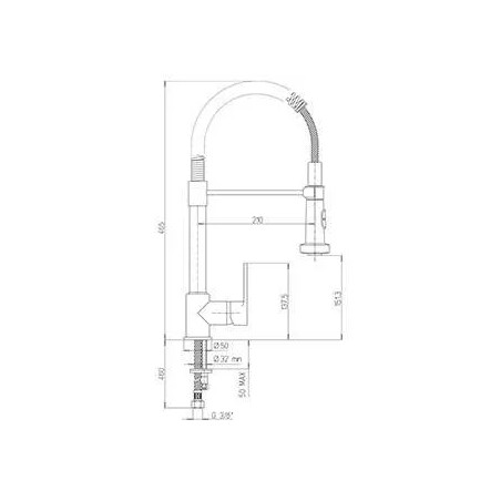 Miscelatore monocomando per lavabo Le Mans Split con doccia magnetica