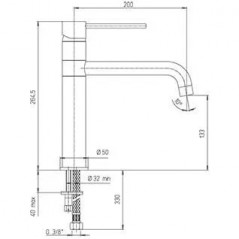 Sink mixer Cox mobile high ring