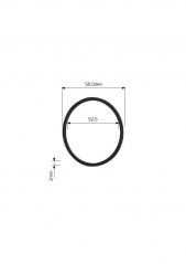 Guarnizione piatta per base sifone 58,5x52,5x2 mm