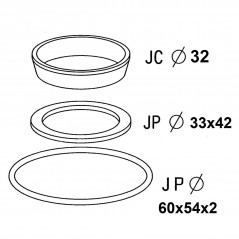 Kit de joints de siphon pour lavabo et bidet