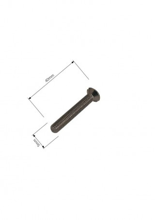 Tornillo de acero inoxidable D.5 L.40mm para el drenaje automático de la bañera