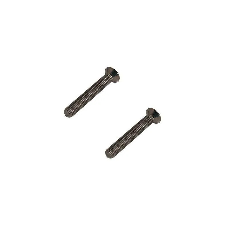 2 tornillos de acero inoxidable diámetro 6 L.100 mm para tapones de desagüe de gres grueso