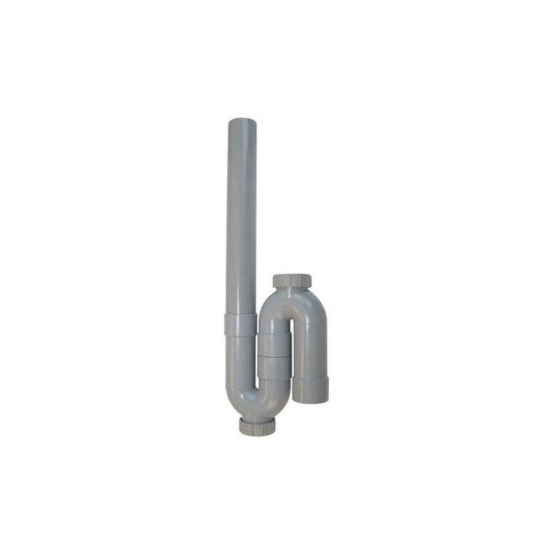 Single vertical siphon for washing machine