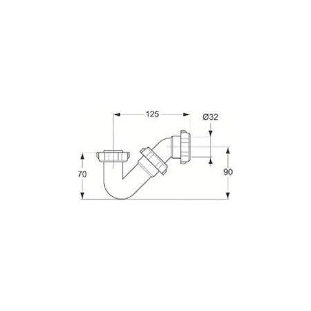 Bidet-Siphon PVC S-Rohr Porcher