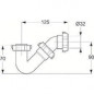 Sifón de bidé PVC S-tube Porcher