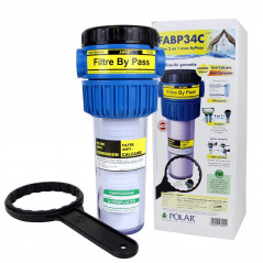 FBP34C Filtro de barro de 3/4\" con bypass integrado y llave cuadrada