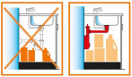 Space-saving inspectionable siphon for 2 SPAZIO 2 NT tanks