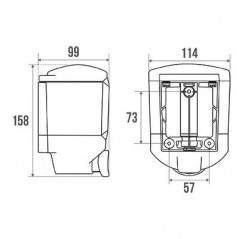 Distributore di sapone liquido con chiave in ABS Antracite