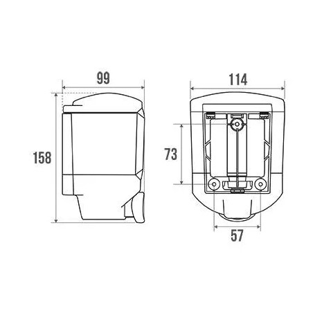 Distributore di sapone liquido con chiave in ABS Antracite