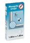 Moustiquaire pour fenêtre, "STOP', blanc, 1m x 1m