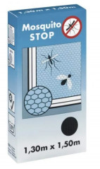 Moustiquaire pour fenêtre, \"STOP\', noir, 1,30m x 1,50m