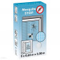 Moustiquaire pour porte, "STOP" blanc, 2 lamelles de 0,65m x 2,20m