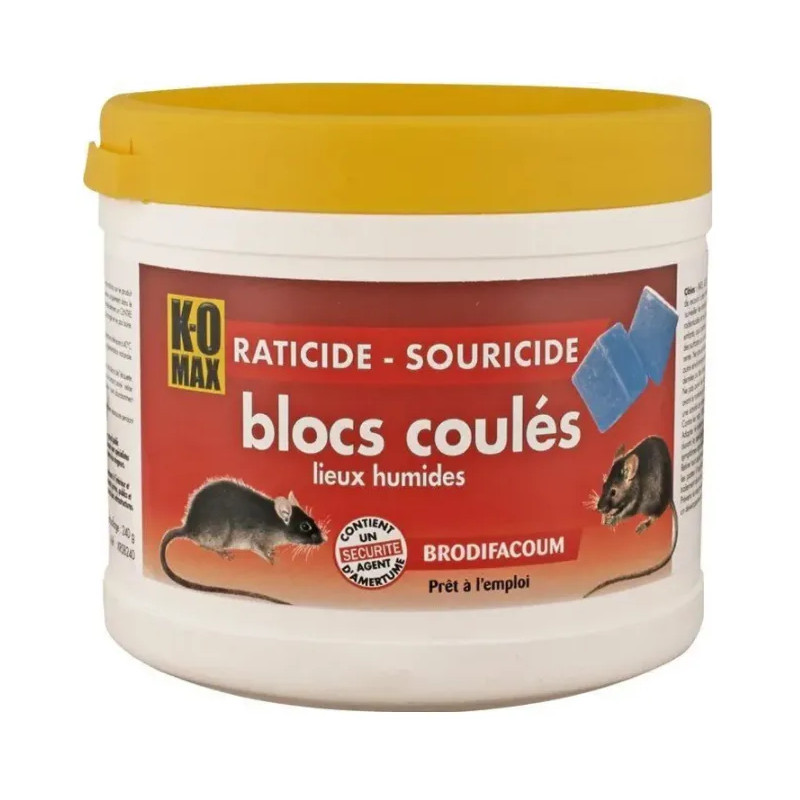 Raticide, souricide bloc coulé 240g