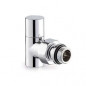 Radiator tap 15 x 21 angle chrome