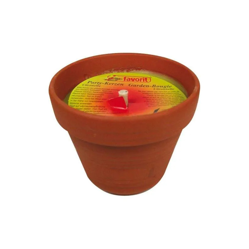 Candela repellente per zanzare vaso d'argilla 350g