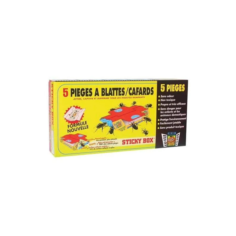 Pièges à blattes et cafards, lot de 5