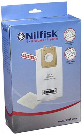 Caja de 4 bolsas para aspiradoras NILFISK SELECT y POWER