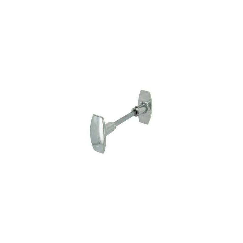 Double knob door handle polished aluminium