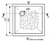 Receveur extra plat Bastia XP à poser 700 x 700 x 70 mm