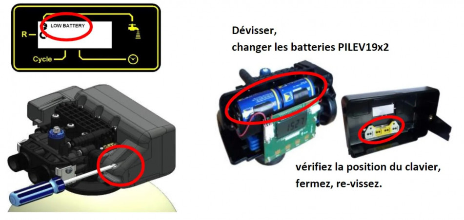 Batteries for POALR water softener, model IQ APPART (set of 2)