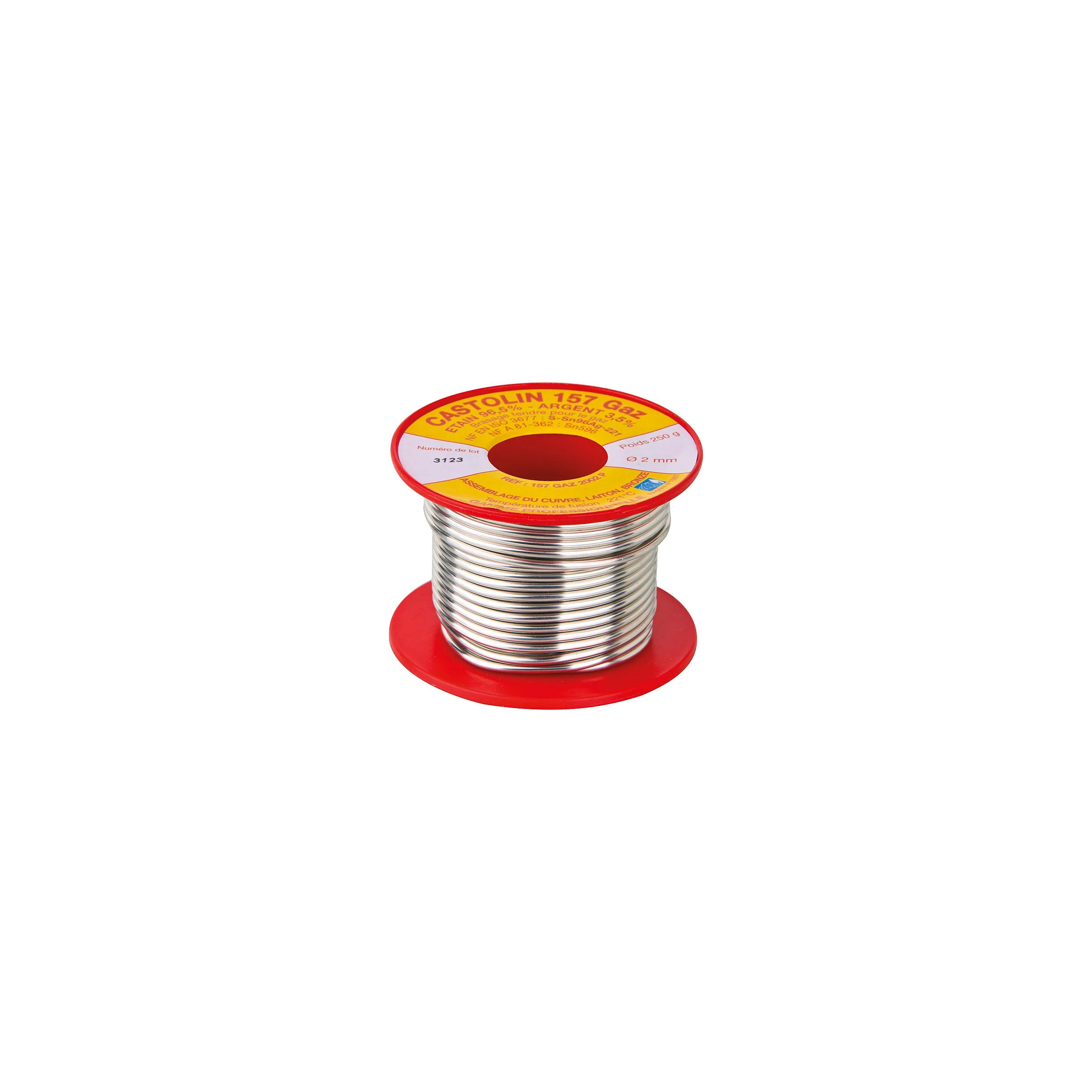 Tin solder coil - silver 3.5% Gas 250G