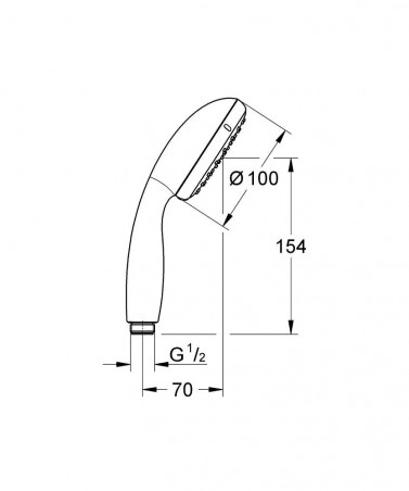 Handbrause 2-strahlig Tempesta 100