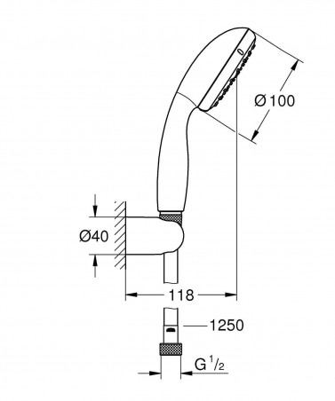 Duschset Tempesta 100 2-strahlig