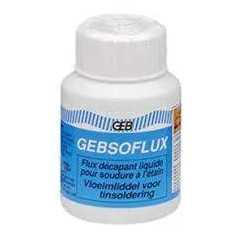 Gebsoflux líquido para soldadura de estaño, botella de 80ml.