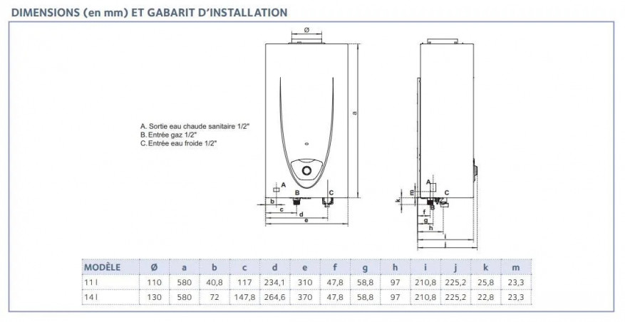 Calentador de baño Fluendo Plus LNX 14CF sin piloto Gas natural